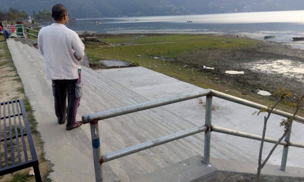 pokhara lakeside fewa lake area