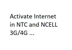 activate internet ntc ncell