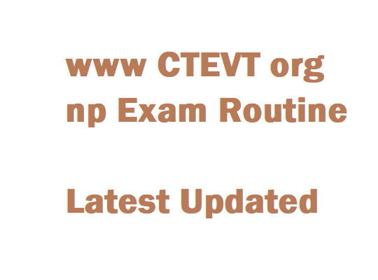 www CTEVT org np routine