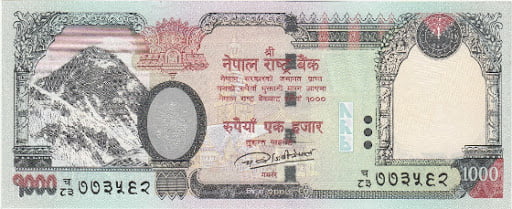 Nepali 1000 rupee note